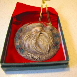 Aromatique Vintage Clay Santa Claus Christmas Tree Ornament NIB